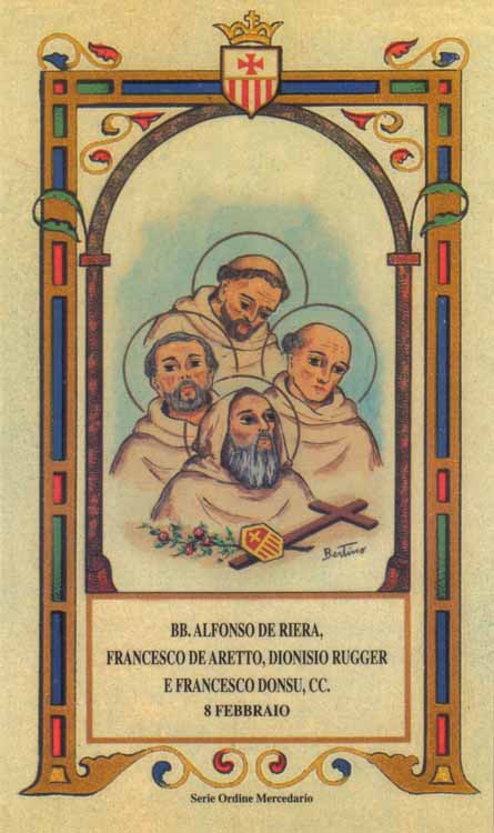 Beati Alfonso de Riera, Francesco de Aretto, Dionisio Rugger e Francesco Donsu - Mercedari