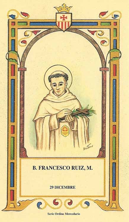 Beato Francesco Ruiz - Martire mercedario