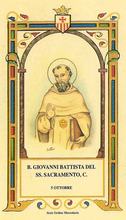 Beato Giovanni Battista del Santissimo Sacramento - Mercedario