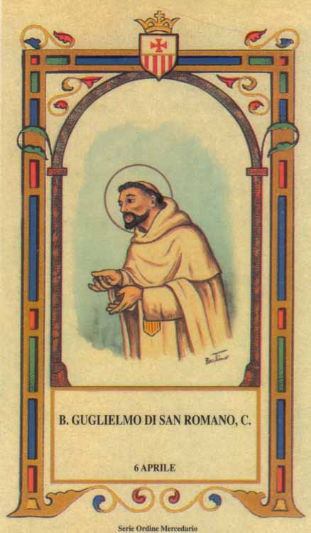 Beato Guglielmo di San Romano - Mercedario