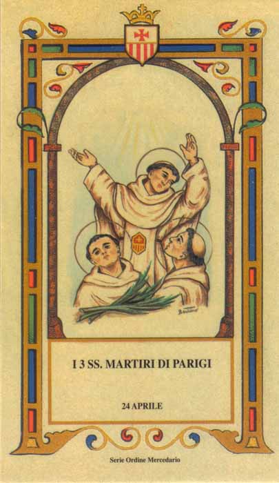 Santi 3 Martiri Mercedari di Parigi - 