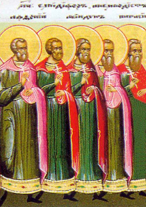 Santi Acindino (Acendino), Pegasio, Aftonio, Elpidiforo, Anempodisto e compagni - Martiri in Persia