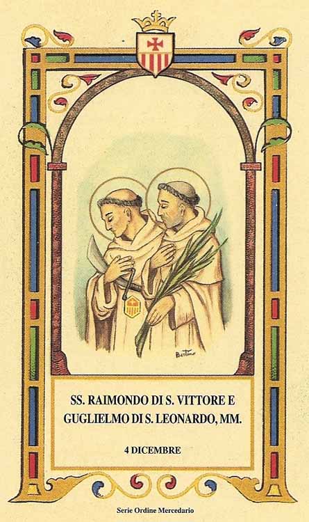 Santi Raimondo di San Vittore e Guglielmo di San Leonardo - Martiri mercedari
